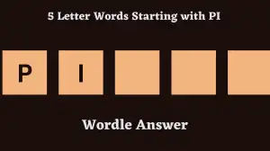 5 Letter Words Starting with PI All Words List