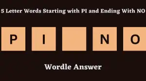 5 Letter Words Starting with PI and Ending With NO All Words List