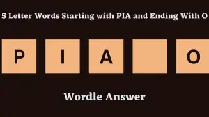 5 Letter Words Starting with PIA and Ending With O All Words List