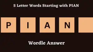 5 Letter Words Starting with PIAN All Words List