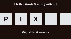 5 Letter Words Starting with PIX All Words List