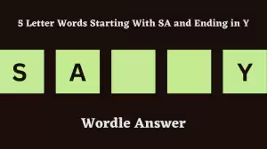 5 Letter Words Starting With SA and Ending in Y All Words List