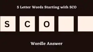 5 Letter Words Starting with SCO All Words List