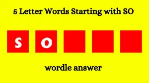 5 Letter Words Starting with SO All Words List