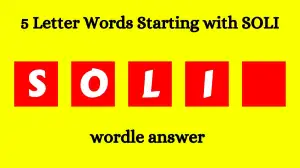 5 Letter Words Starting with SOLI All Words List