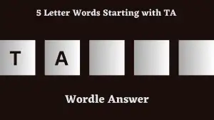 5 Letter Words Starting with TA All Words List