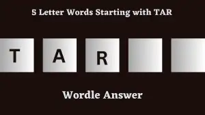 5 Letter Words Starting with TAR All Words List