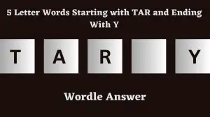 5 Letter Words Starting with TAR and Ending With Y All Words List