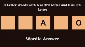 5 Letter Words with A as 3rd Letter and O as 5th Letter All Words List