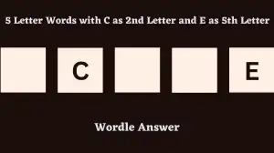 5 Letter Words with C as 2nd Letter and E as 5th Letter All Words List