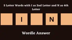 5 Letter Words with I as 2nd Letter and N as 4th Letter All Words List