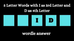 5 Letter Words with I as 3rd Letter and D as 4th Letter All Words List