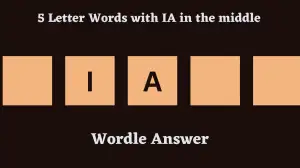 5 Letter Words with IA in the middle All Words List