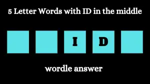 5 Letter Words with ID in the middle All Words List