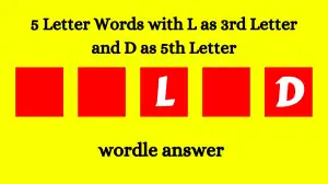 5 Letter Words with L as 3rd Letter and D as 5th Letter All Words List