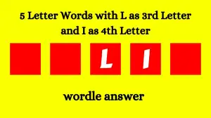 5 Letter Words with L as 3rd Letter and I as 4th Letter All Words List