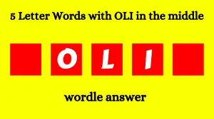 5 Letter Words with OLI in the middle All Words List