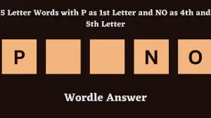 5 Letter Words with P as 1st Letter and NO as 4th and 5th Letter All Words List