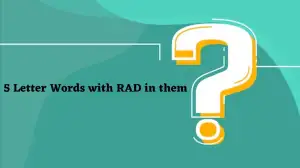 5 Letter Words with RAD in them All Words List