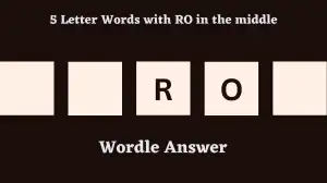 5 Letter Words with RO in the middle All Words List