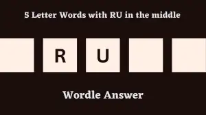 5 Letter Words with RU in the middle All Words List