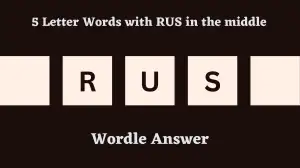 5 Letter Words with RUS in the middle All Words List