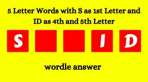 5 Letter Words with S as 1st Letter and ID as 4th and 5th Letter All Words List