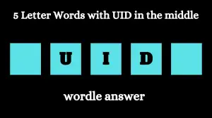 5 Letter Words with UID in the middle All Words List