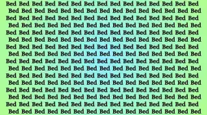 Brain Teaser for Geniuses: Find the Word Red among Bed in 10 Secs