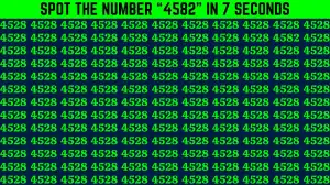 Brain Teaser For Geniuses: Only Sharp Eyes Can Spot the 4582 in 7 Secs