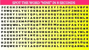 Brain Teaser For IQ Test: 99% Will Fail To Find The Word Nine In The Picture in 8 Secs