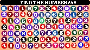 Brain Teaser Puzzle: Only 50/50 HD Vision People can Find the Number 648 in 12 Secs