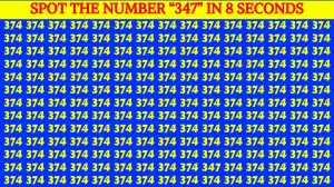 Brain Teaser Visual Test: Only 50/50 HD Vision People can Find the Number 347 in 8 Secs