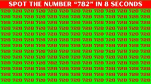 Brain Teaser Visual Test: Only a genius can find the Number 782 in less than 8 seconds!