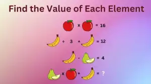 Can You Find the Value of Each Element in this Puzzle?