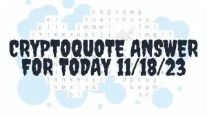 Cryptoquote Answer For Today 11/18/23