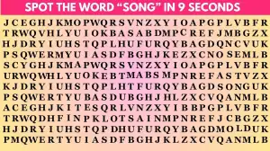 Mind-bending Brain Teaser Challenge You to Find the Word Song in 9 Secs