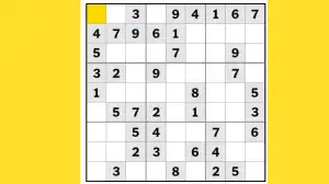 NYT Sudoku Easy Puzzle Today 18 November 2023