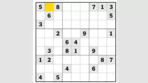 NYT Sudoku Medium Puzzle Today 15 November 2023