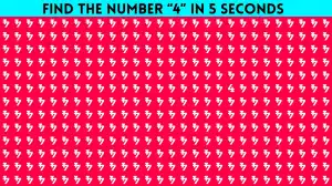 Observation Find it Out: If you have Extra Sharp Eyes Find the Hidden Number 4 in 5 Secs