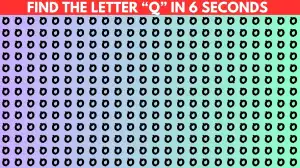 Observation Find it Out: If you have Sharp Eyes Find the Letter Q in 6 Secs