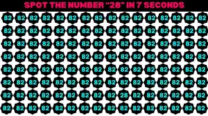 Observation Find it Out: If you have Sharp Eyes Find the Number 28 among 82 in 7 Secs