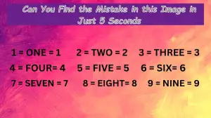 Observation Find it Out: Only Genius Can Find the Mistake in this Image in Just 15 Secs