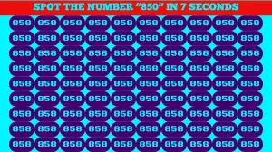 Observation Visual Test: Only 1% With Super Vision Can Spot The Number 850 in 7 Secs