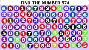 Observation Visual Test: Only A Human With 360 Vision Can Spot the Number 574 in 15 Secs