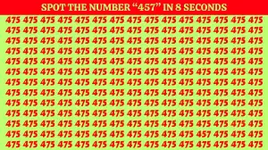 Observation Visual Test: Only Sharp Eyes can find the Number 457 in 8 Secs