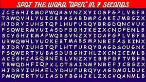 Only 10% of People Can Spot the Word Open in This Brain Teaser Within 7 Seconds