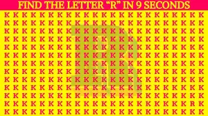 Optical Illusion for Eye Test: Only 1% Can Spot the Hidden Letter R Among K in the Picture within 9 secs!