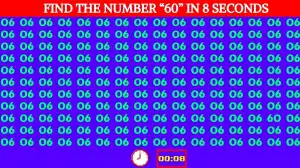 Optical Illusion For Sharp Eyes: 99% Will Fail To Find The Number 60 among 06 In The Picture in 8 Secs