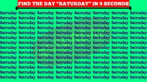 Optical Illusion for Testing Your IQ: Only a Genius can Spot Hidden Saturday in picture within 15 Secs!